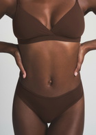 Skims Stretch-jersey Cheeky Briefs Brown