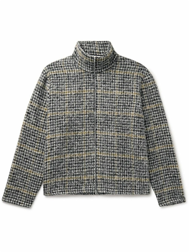 Photo: Our Legacy - Houndstooth Brushed-Knit Jacket - Gray