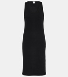 Bottega Veneta Ribbed-knit cotton jersey midi dress