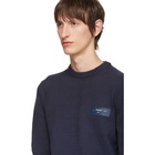 Off-White Navy Logo Crewneck Sweater