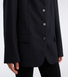 The Row Gelda chalk stripe wool blazer