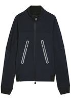 Moncler Grenoble Logo-appliquéd Stretch-jersey Sweatshirt Navy