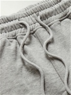 Emotionally Unavailable - Wide-Leg Printed Cotton-Jersey Drawstring Shorts - Gray