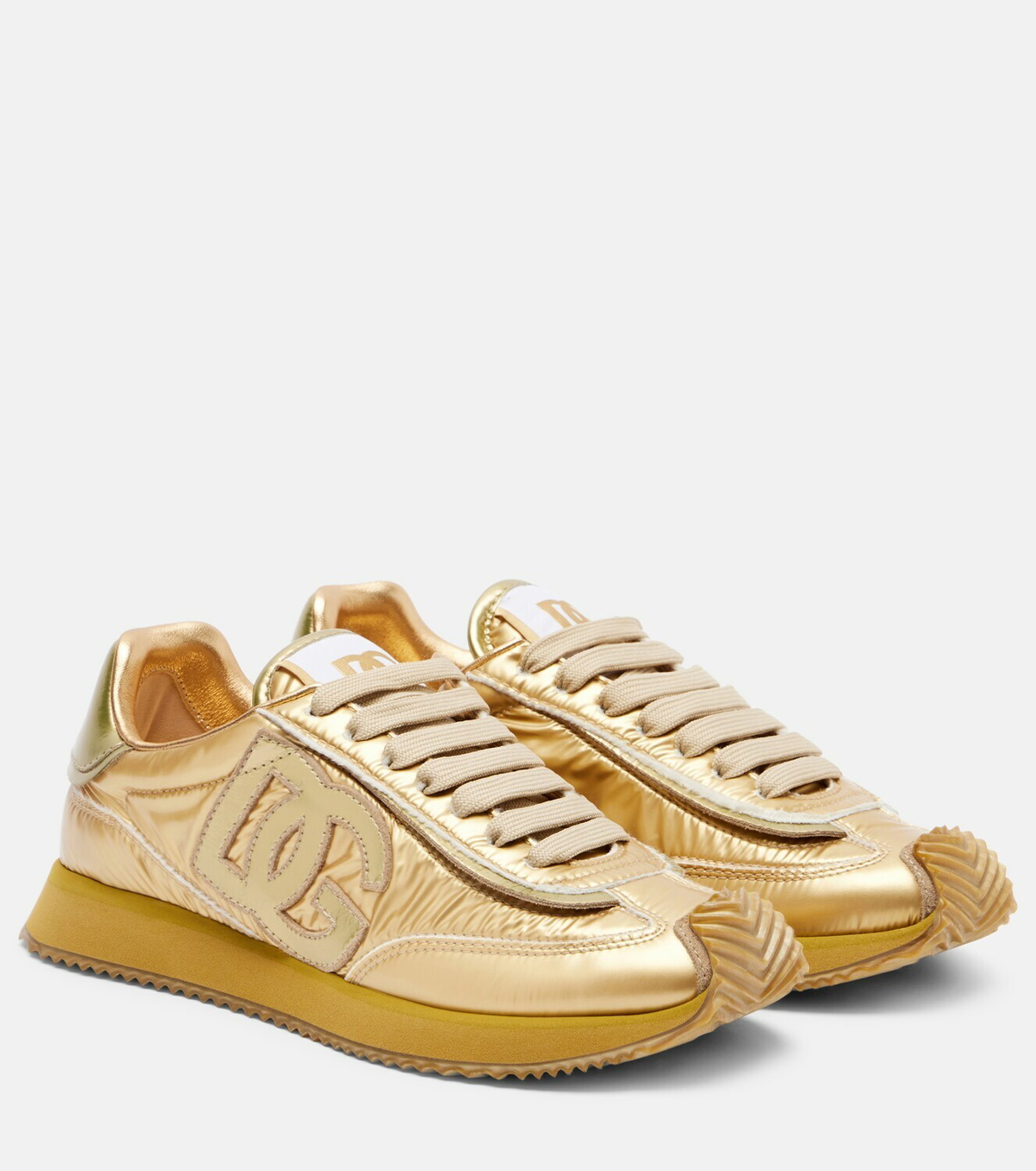 Dolce&Gabbana DG Cushion metallic leather sneakers
