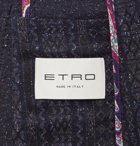 Etro - Linen, Silk, Cotton and Nylon-Blend Jacquard Blazer - Blue