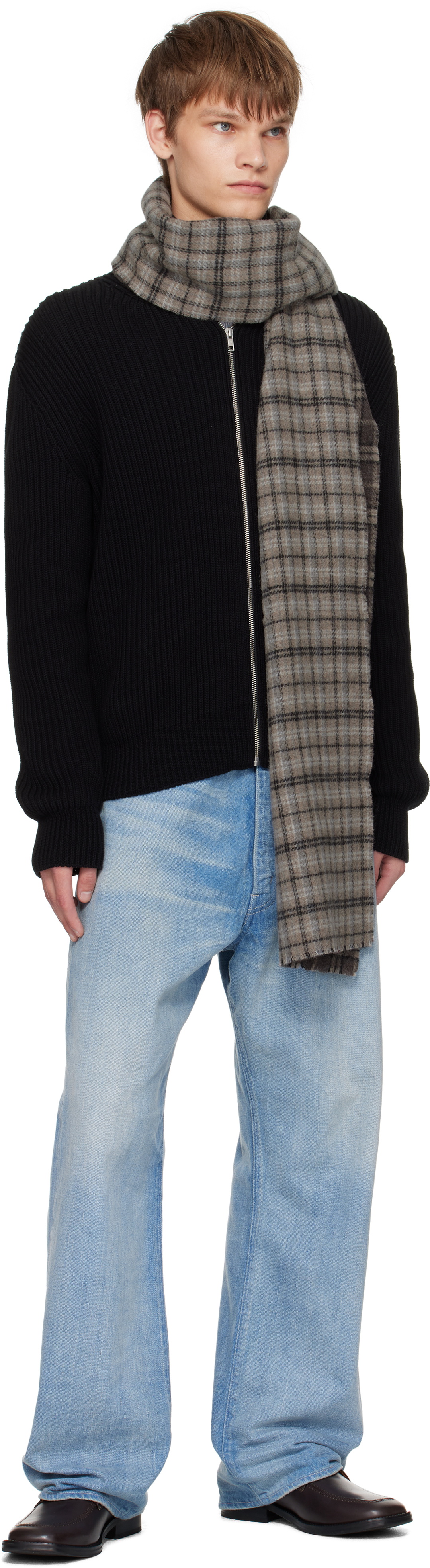 mfpen Brown Wool Scarf