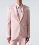 McQueen Silk-trimmed wool and mohair blazer
