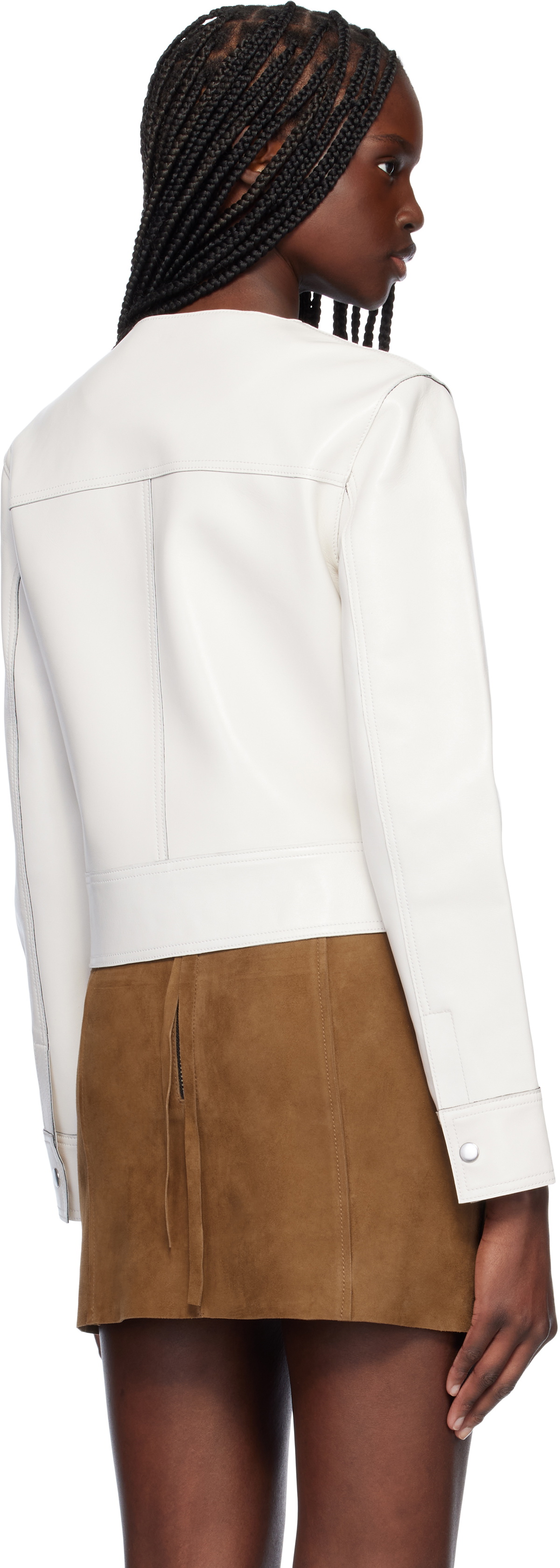 Stand Studio Off-White Cassie Leather Jacket