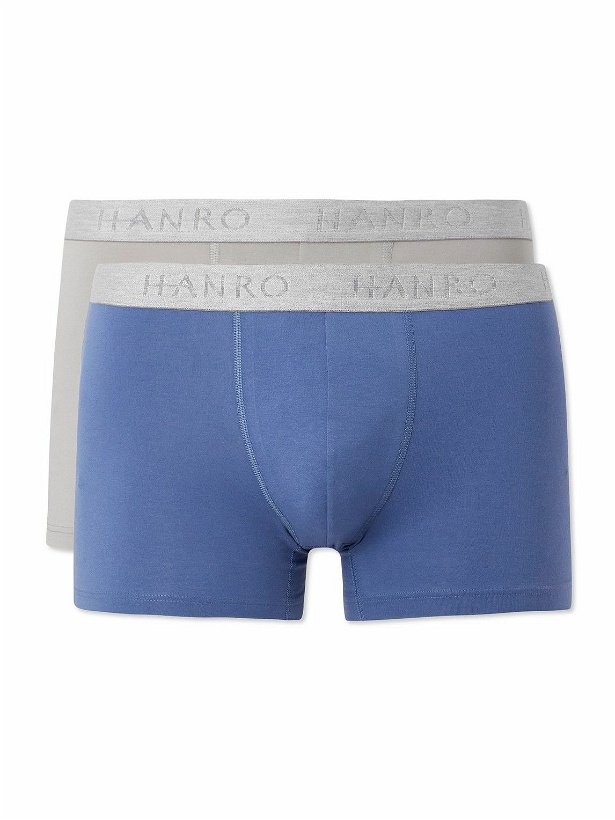 Photo: Hanro - Essentials Two-Pack Stretch-Cotton Boxer Briefs - Multi