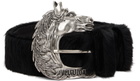 LU'U DAN Black 'Year of the Horse' Pony Hair Cowboy Belt