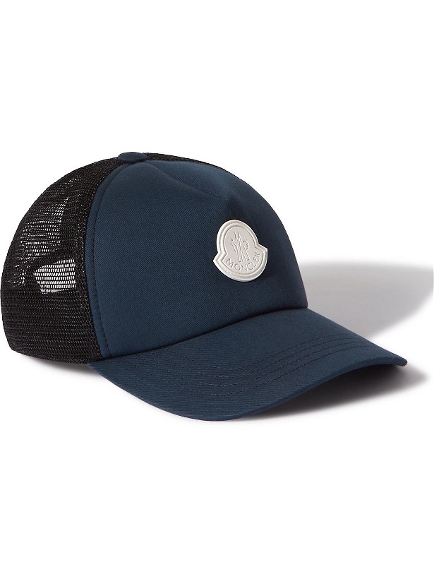 Photo: Moncler - Logo-Appliquéd Cotton-Twill and Mesh Baseball Cap