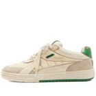 Palm Angels Men's University Vintage Sneakers in White/Green