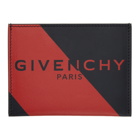Givenchy Black and Red Logo Card Holder