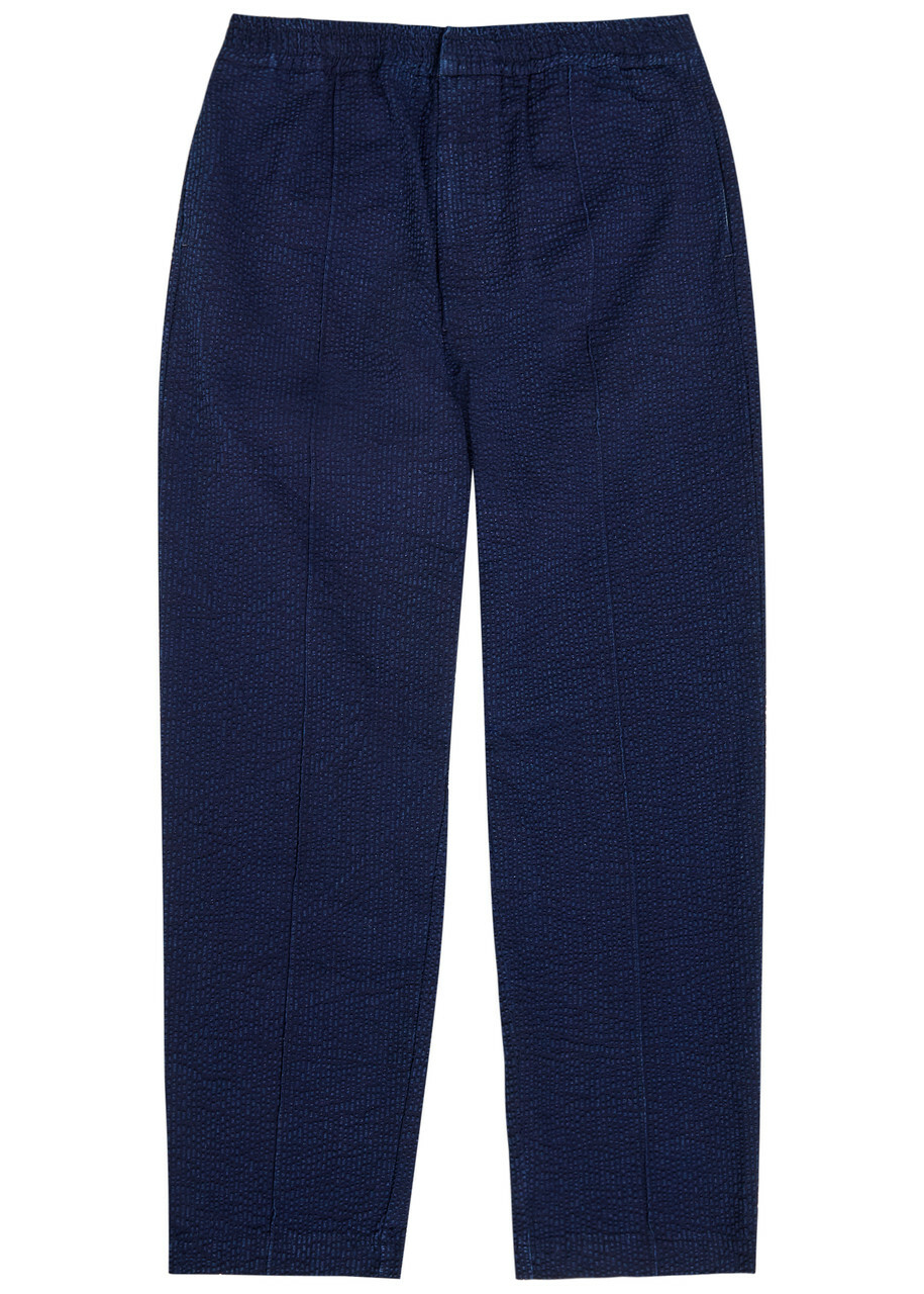 Officine Générale Hadrian Seersucker Trousers Navy