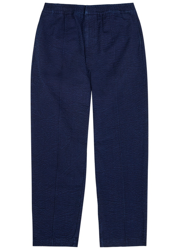 Photo: Officine Générale Hadrian Seersucker Trousers Navy