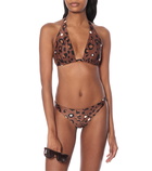 The Upside - Adriana leopard-print bikini top