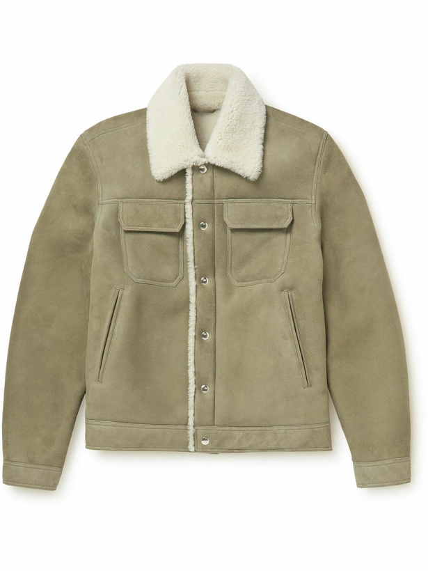 Photo: Mr P. - Shearling Trucker Jacket - Green