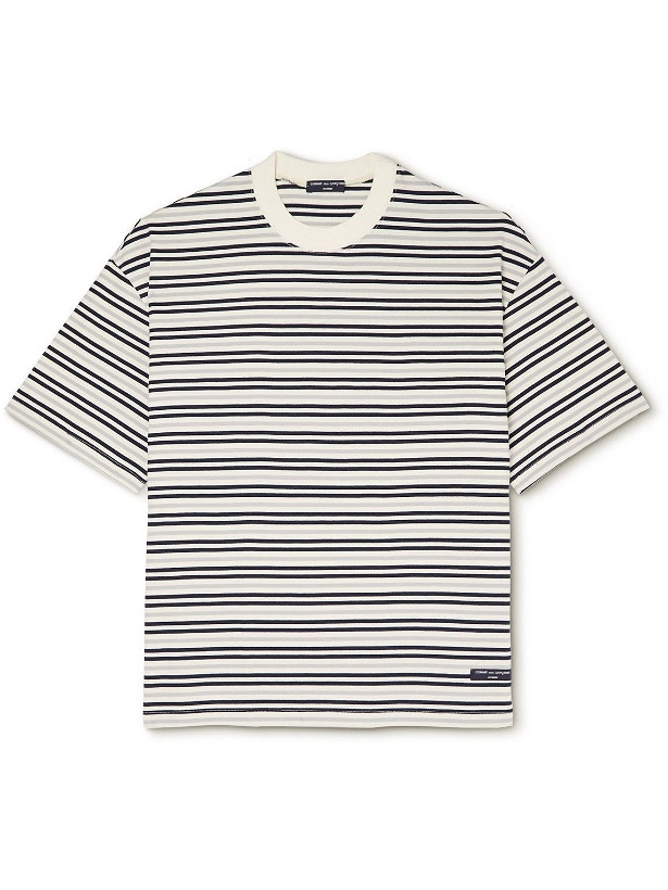 Photo: Comme des Garçons HOMME - Striped Cotton-Jersey T-Shirt - Blue