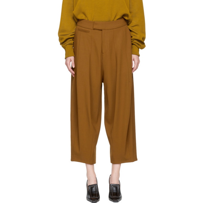 Photo: Studio Nicholson Brown Wool Balloon Trousers