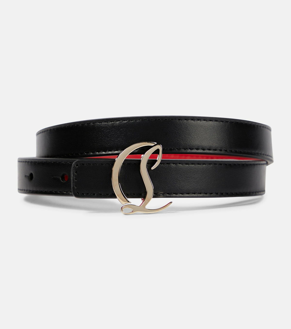 Carasky Embellished Leather Belt in Pink - Christian Louboutin