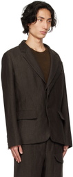 UMA WANG Brown Jerrion Blazer