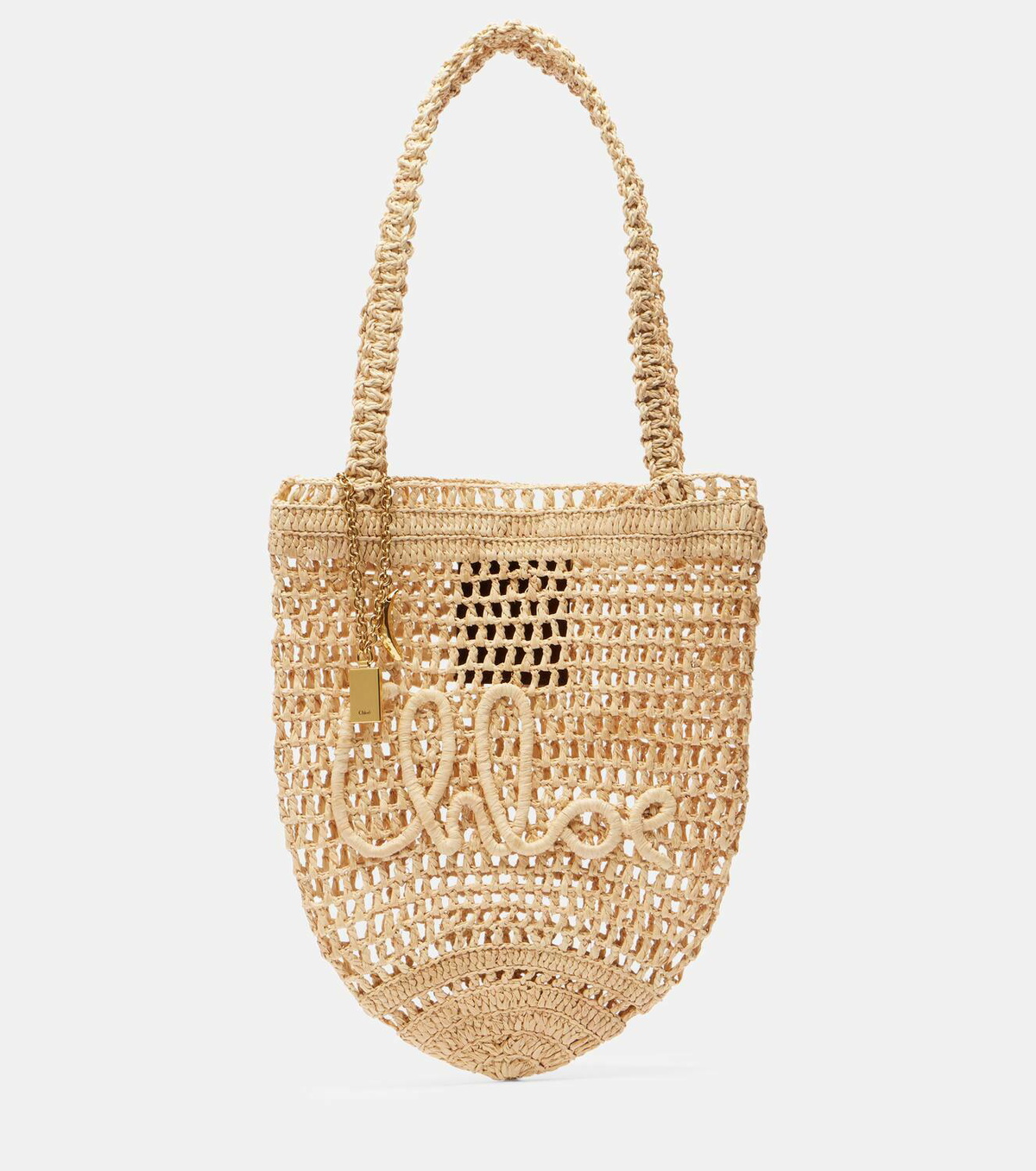 Chloé Summer Banana Small raffia tote bag