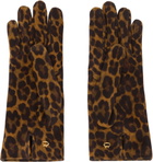 Gianvito Rossi Brown Suede Gloves