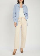 Veronica Beard Haley Arc-leg Jeans Ecru