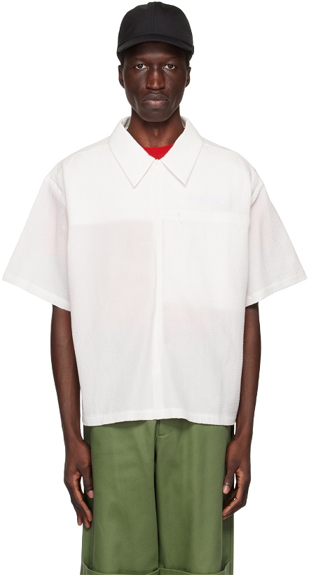 Photo: SPENCER BADU White Zip Pocket Shirt