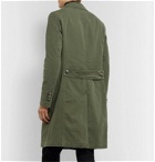Balmain - Slim-Fit Double-Breasted Cotton-Canvas Coat - Green