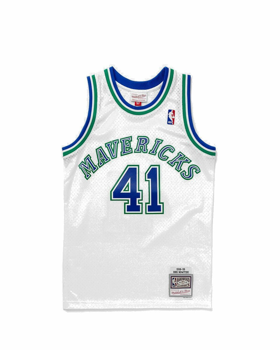 Photo: Mitchell & Ness Nba Swingman Jersey Dallas Mavericks 1998 99 Dirk Nowitzki #41 White - Mens - Jerseys