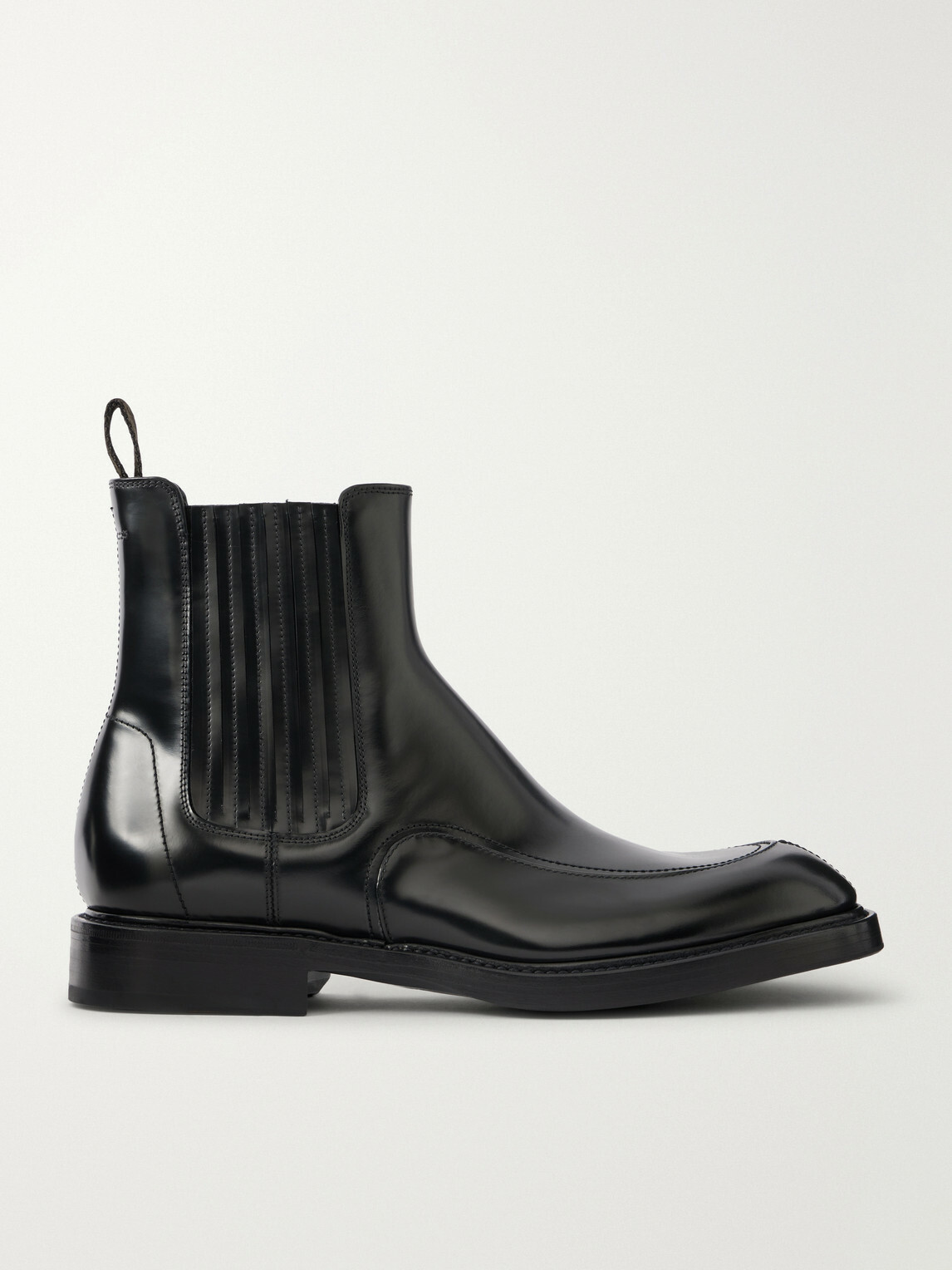 Dolce&Gabbana - Patent-Leather Chelsea Boots - Black