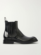 Dolce&Gabbana - Patent-Leather Chelsea Boots - Black