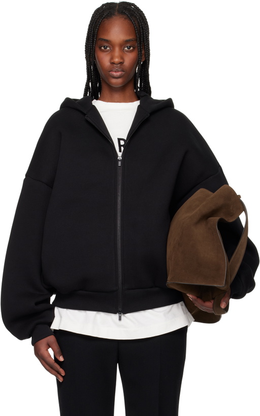 Photo: Fear of God Black Eternal Fleece Full Zip Hoodie