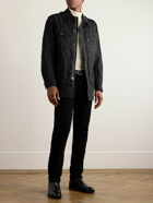 TOM FORD - Leather-Trimmed Cotton-Twill Field Jacket - Black