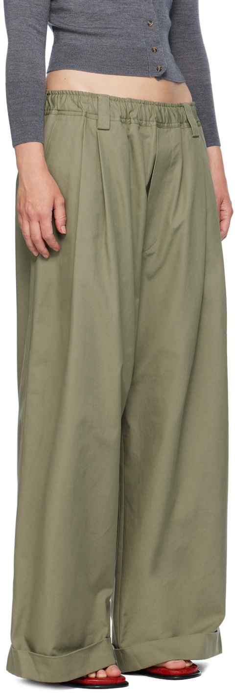 Meryll Rogge Green Drawstring Chino Trousers