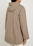 Herno Hooded Brushed Shell Jacket Taupe