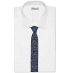 Richard James - 6cm Mélange Knitted Silk and Linen-Blend Tie - Navy