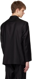 Youth Black Double-Breasted Blazer