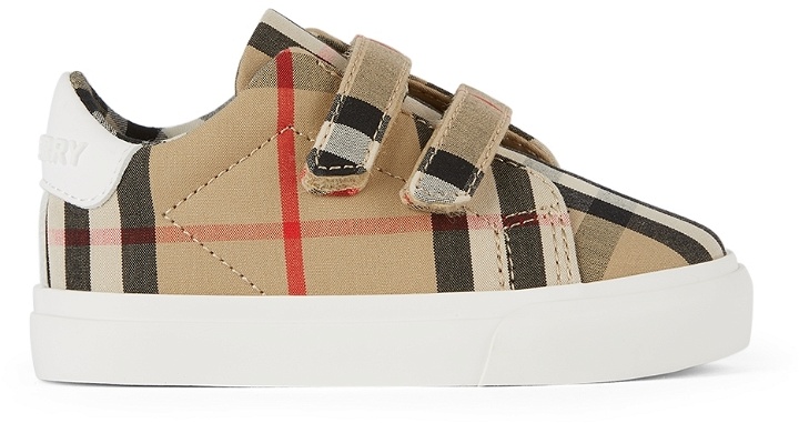 Photo: Burberry Baby Vintage Check Markham Straps Sneakers