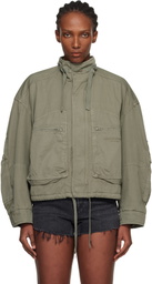 Alexander Wang Khaki Articulated Cargo Jacket