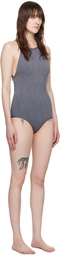TOTEME Gray High Neck Swimsuit