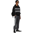 Givenchy Black Contrasting Stripes Hoodie