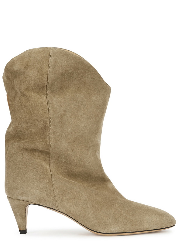Photo: Isabel Marant étoile Dernee 65 Suede Ankle Boots Taupe