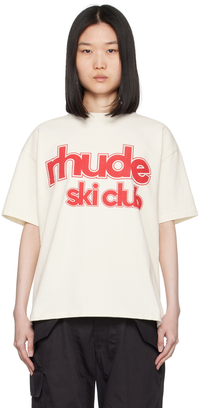 【関税込み】Rhude オフホワイト Rhude Ski Club Tシャツ 関税込み】Rhude オフホワイト Rhude Ski Club Tシャツ (RHUDE/T