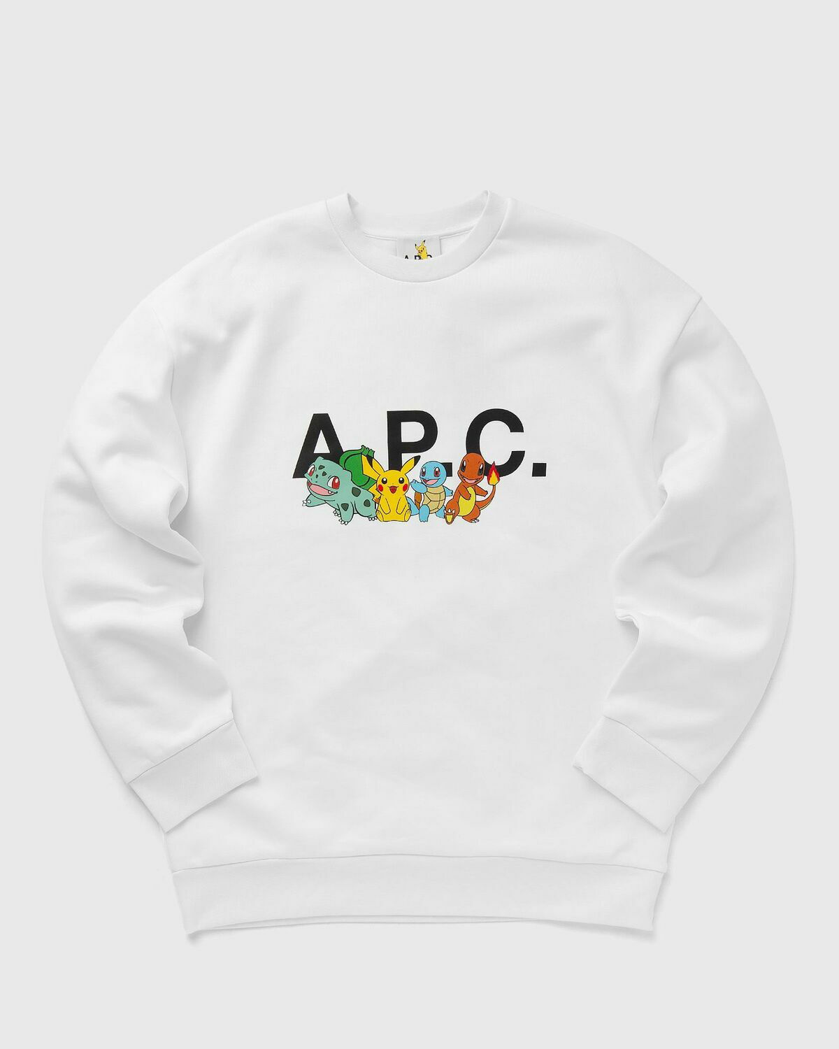 A.P.C. Sweat Pok mon The Crew H White Mens Sweatshirts A.P.C