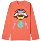 Members of the Rage Men's Oversized UFO Long Sleeve T-Shirt in Infrared