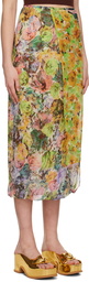 Dries Van Noten Multicolor Floral Midi Skirt