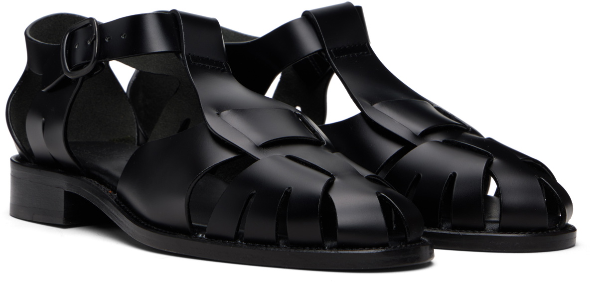 HEREU Black Pesca Sandals