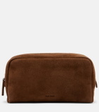 The Row Astra Small suede pouch